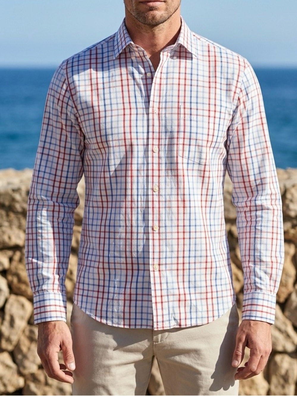 Paul & Shark Yachting Multi-colored Plaid Button-down Sport Shirt